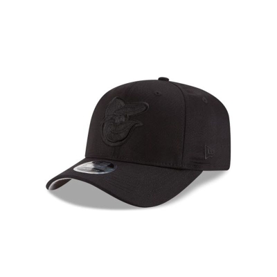 Baltimore Orioles Gorra | New Era MLB Black On Black Stretch Snap 9fifty Snapback Cap Mexico - Negros